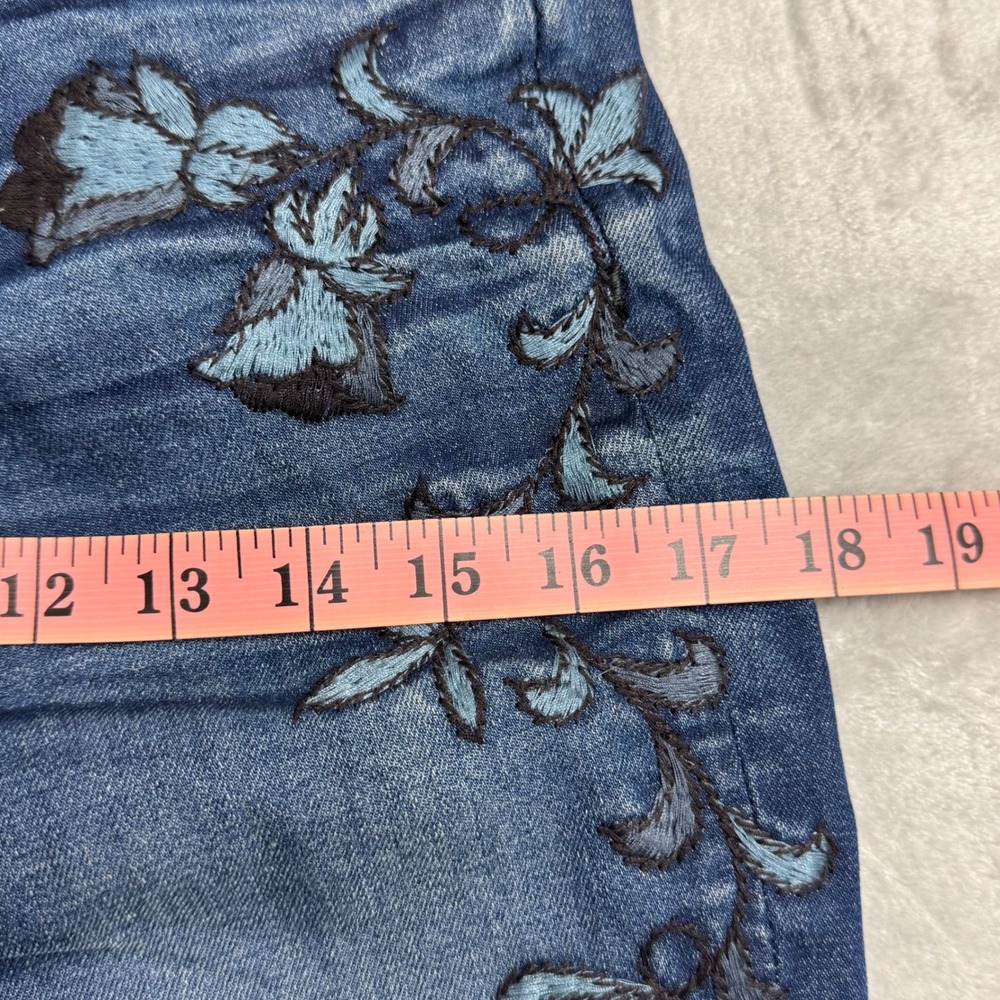 Driftwood Marilyn‎ Embroidered Blue Denim Jeans 24 - Picture 10 of 13